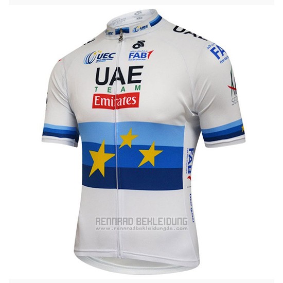 2018 Fahrradbekleidung UCI Weltmeister Leader Uae Lite Wei Trikot Kurzarm und Tragerhose - zum Schließen ins Bild klicken